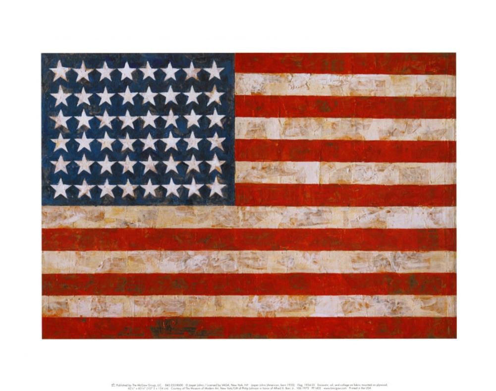 Amazon.co.jp: ジャスパー・ジョーンズ旗1954 – 55アートプリント